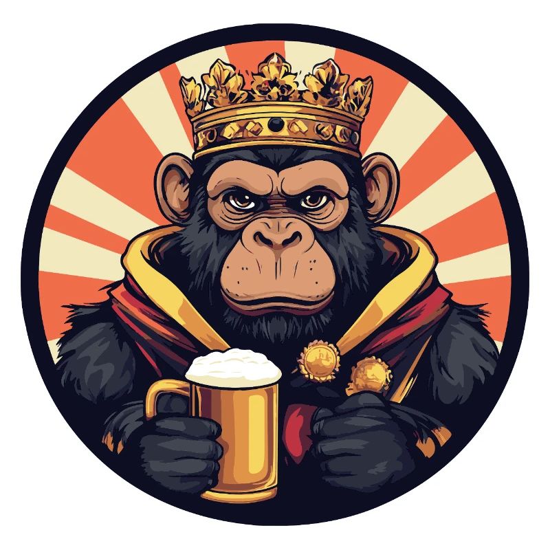 Affe Bier Lustig