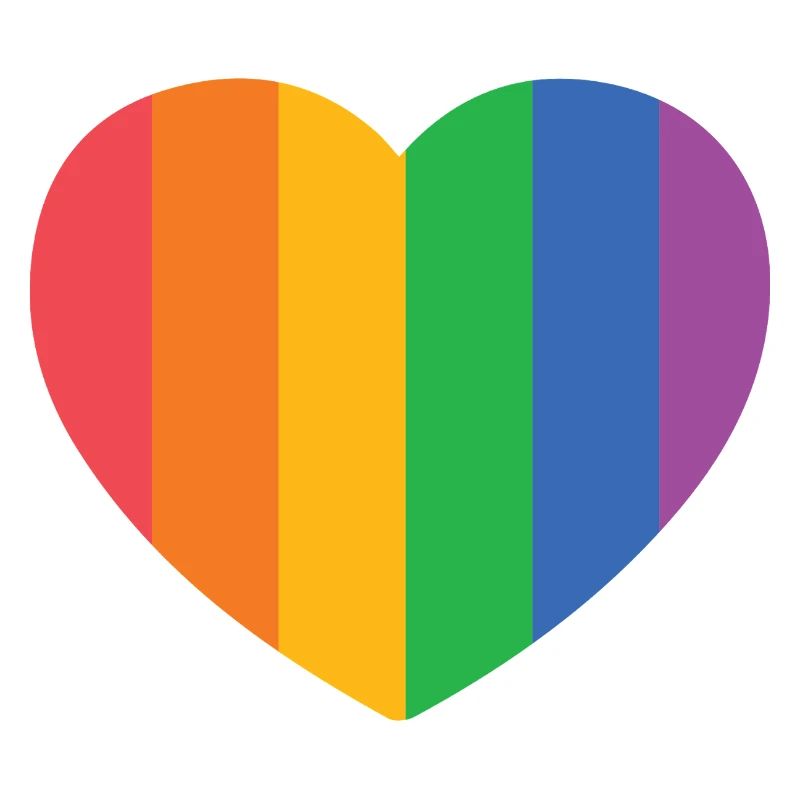Herz mit Pride Streifen