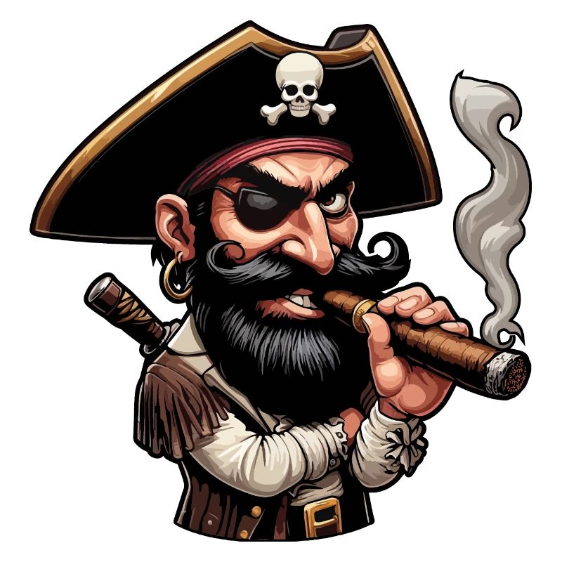 Zigarren-Smoking-Pirat