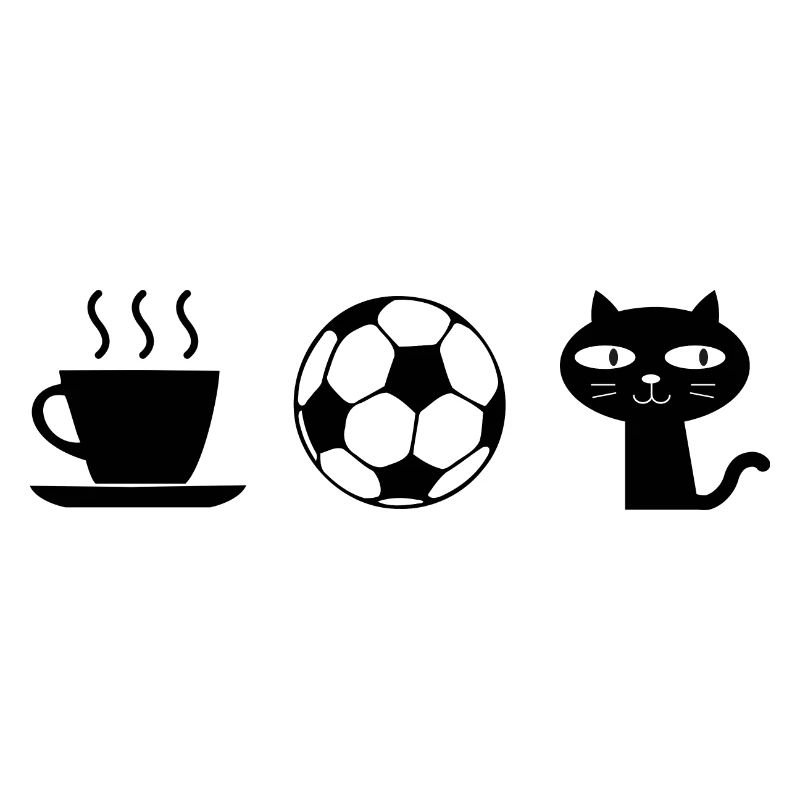 Kaffee. Katzen. Fußball