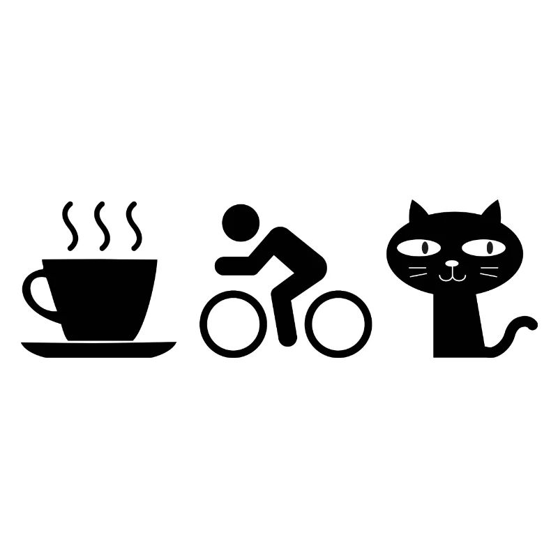 Kaffee. Katzen. Radfahren