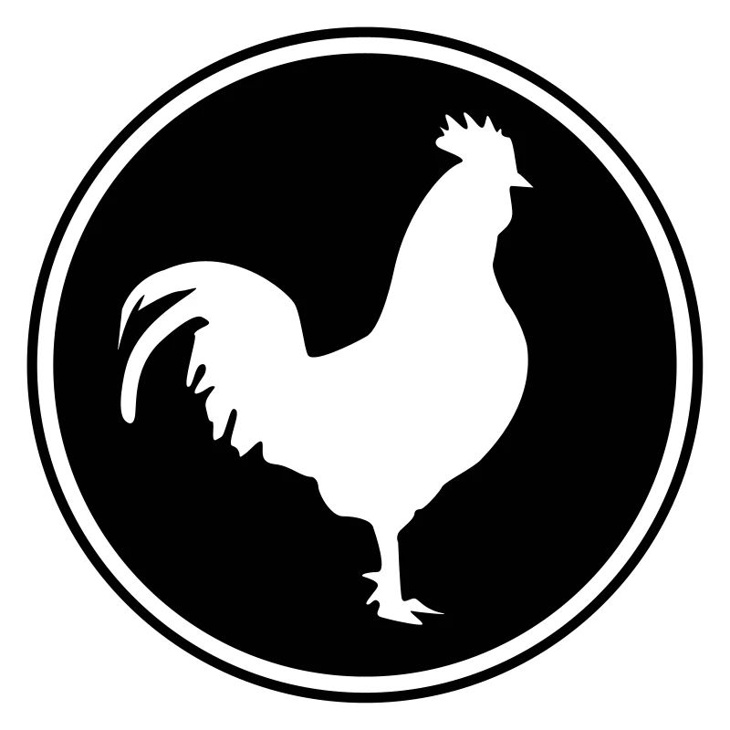 cercle silhouette coq
