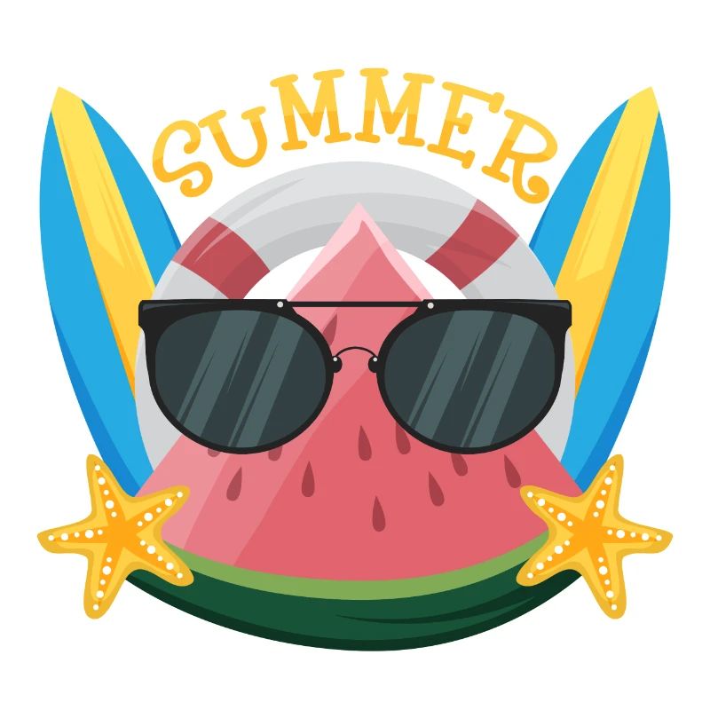 Watermelon with Sunglasses