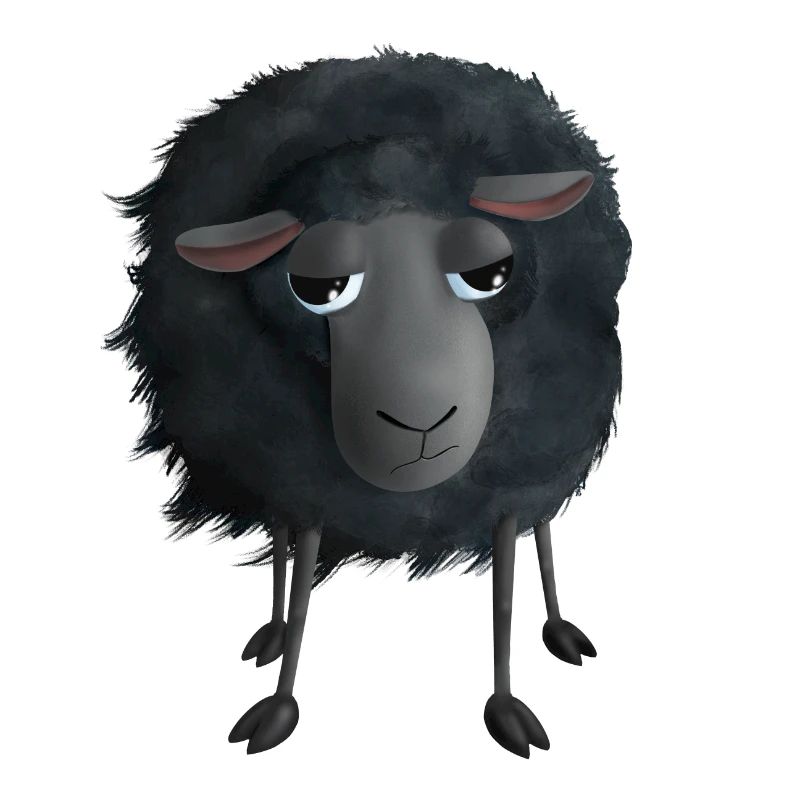 Süßes schwarzes Schaf