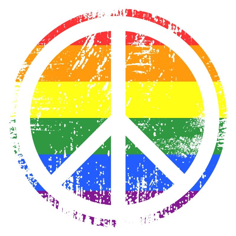 Peacezeichen Regenbogen