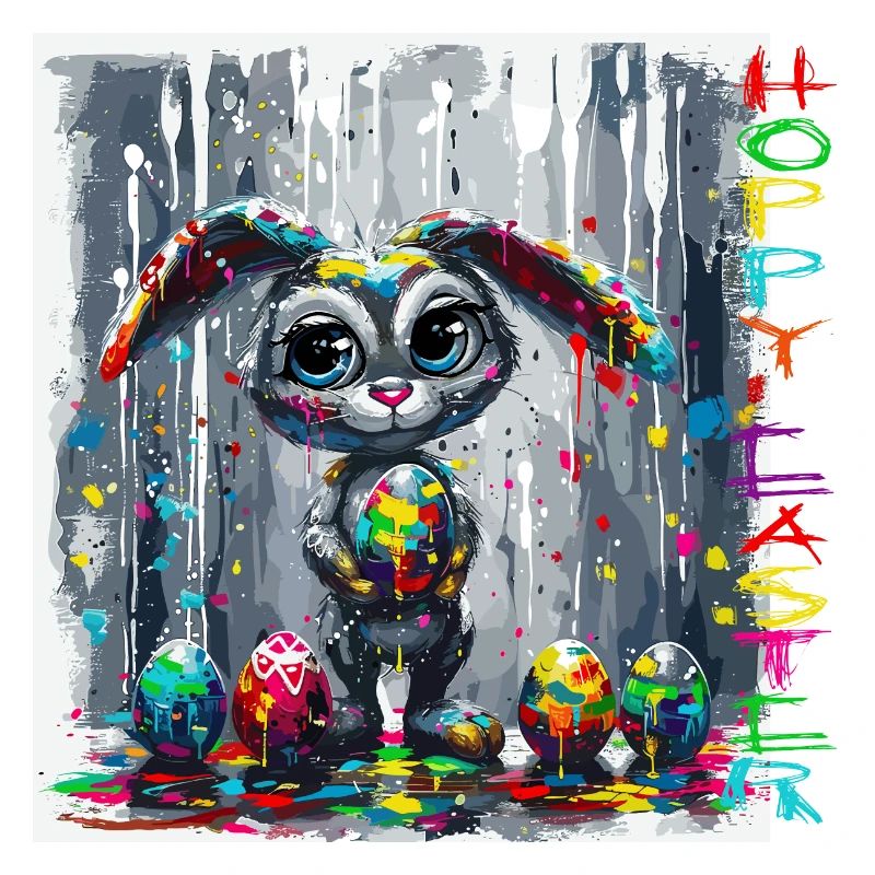 Easter bunny at work