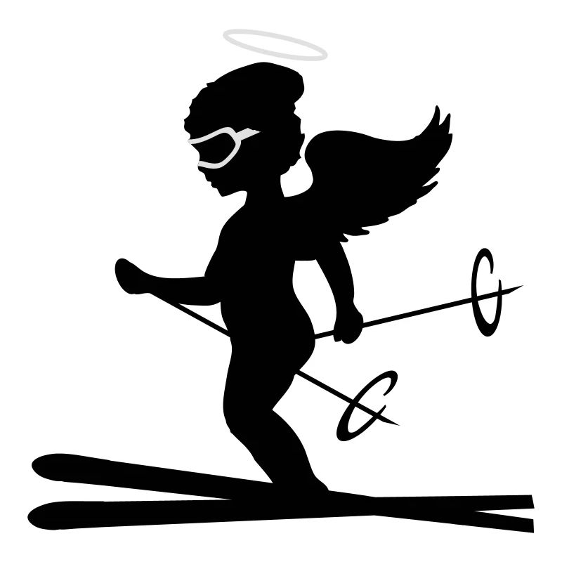 Engel beim Skifahren