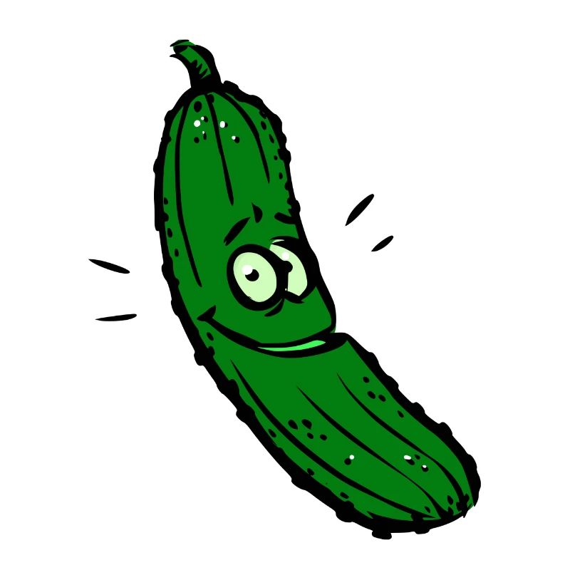 Grinsende Gurke Cartoon