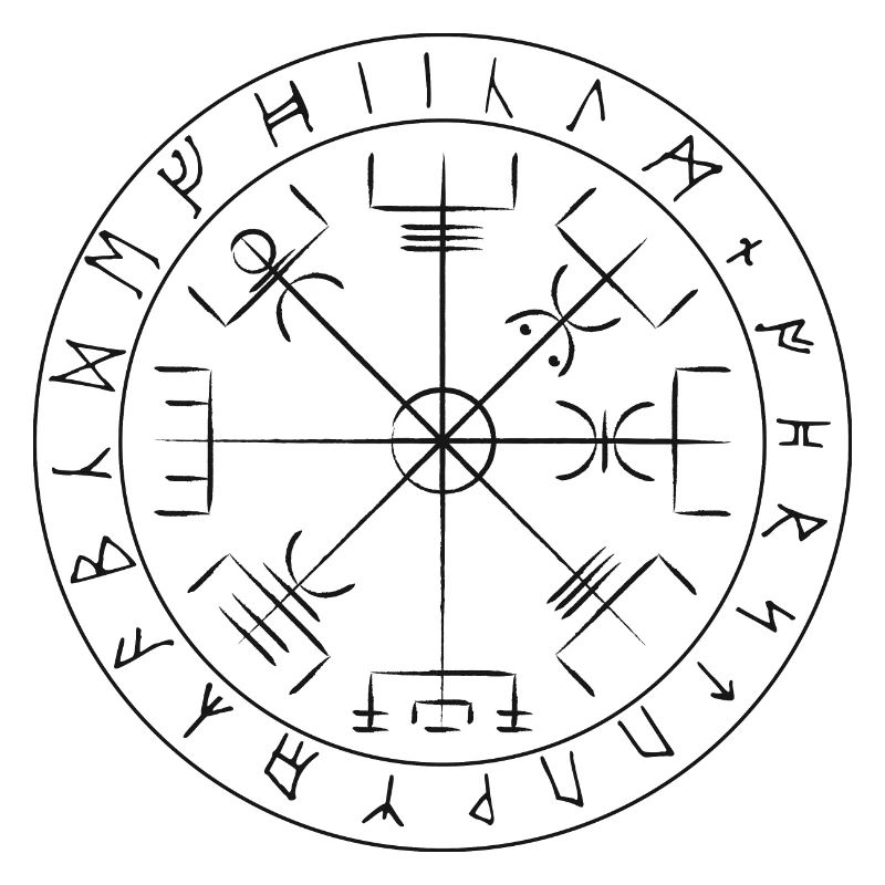 Vegvisir Wikinger Symbol