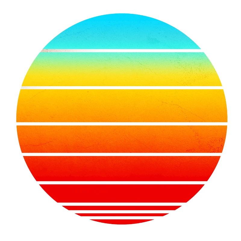 Sonnenuntergangsstreifen im Kreis