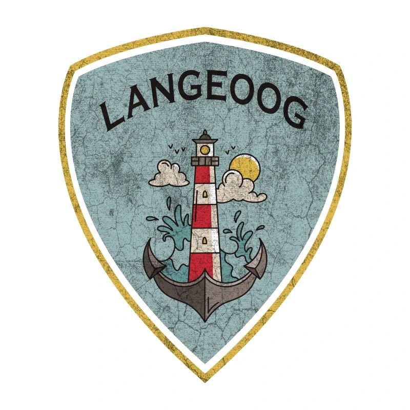 Langeoog Wappen Leuchtturm Design
