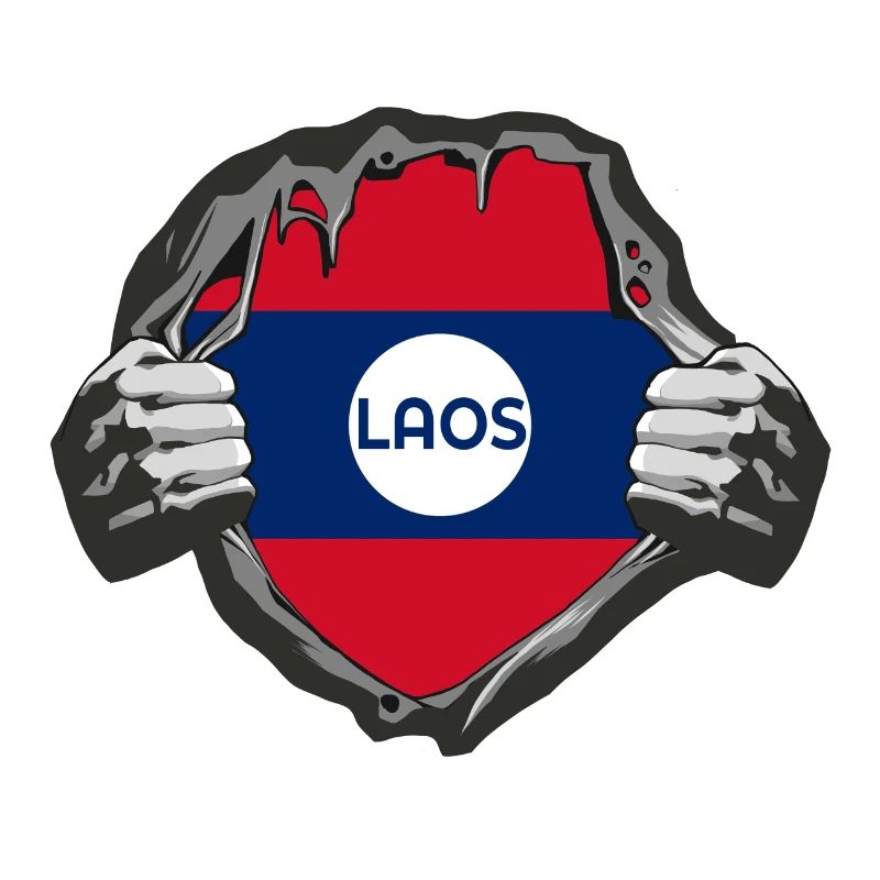 Laos Flaggen Design
