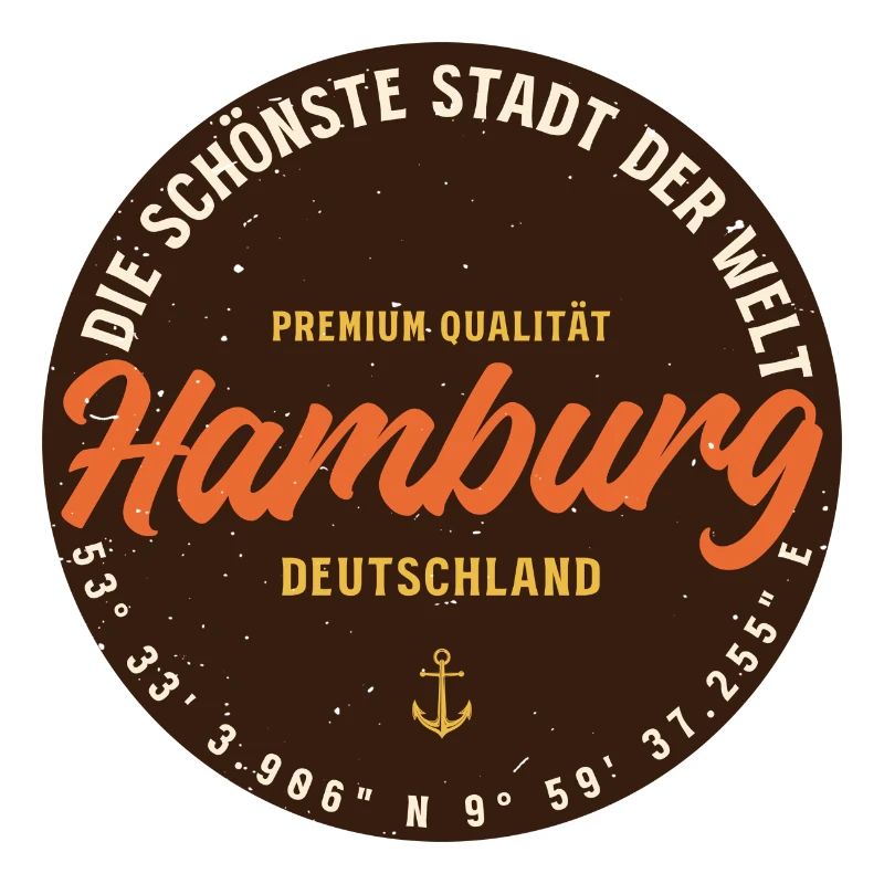 Hamburg Hafen Rundbadge