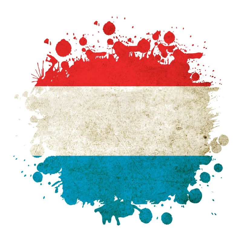 Luxemburg Flaggen Klecks