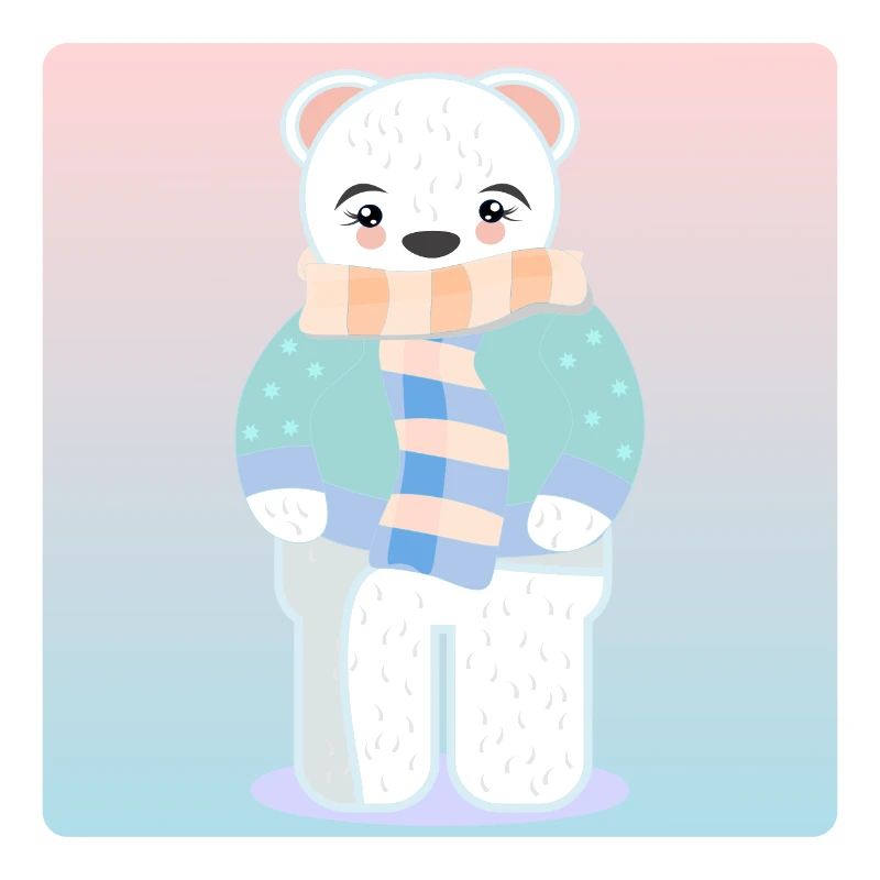 Niedlicher Eisbär WINTERKLEIDUNG