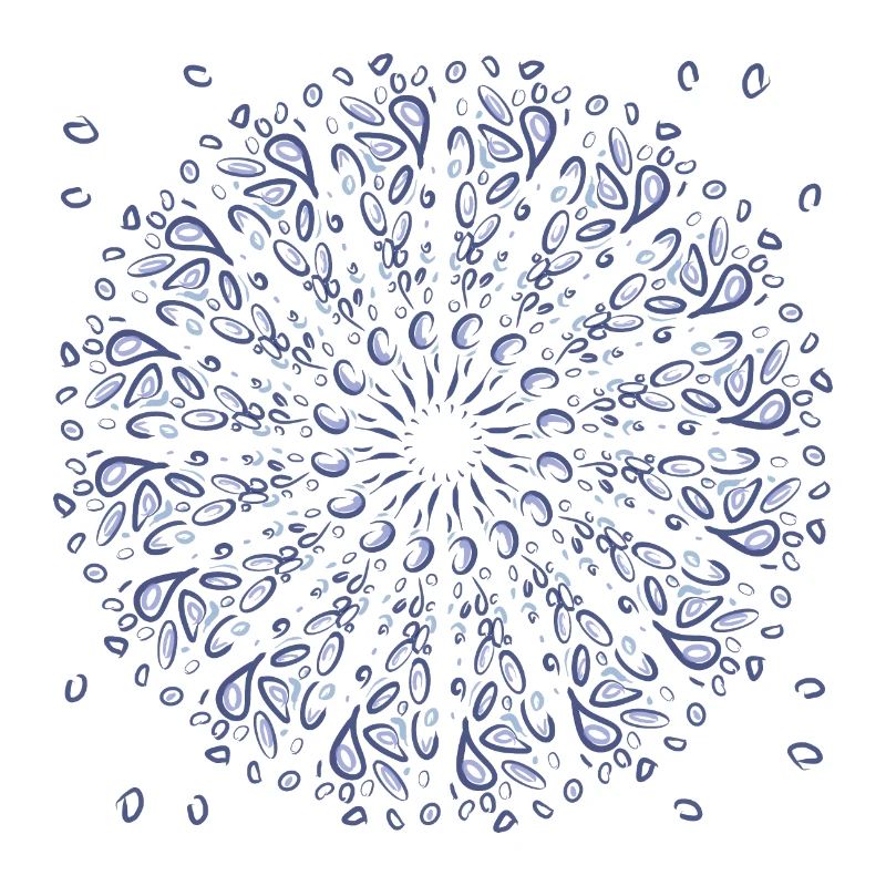 Azure Mandala Bloom