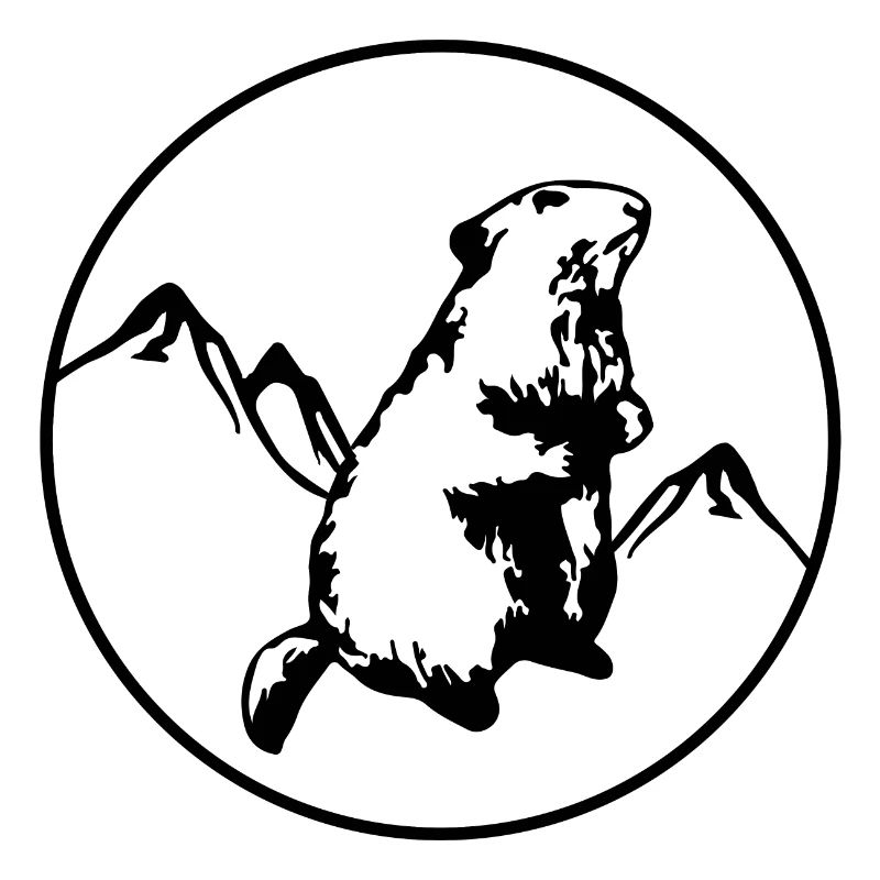 Murmeltier mit Bergen