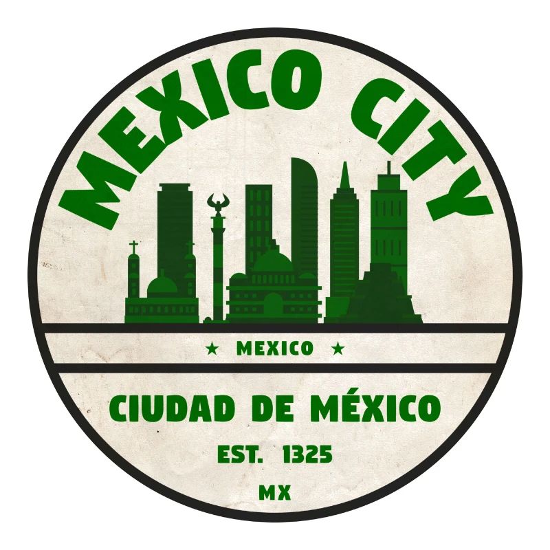 Mexiko-Stadt Skyline Emblem