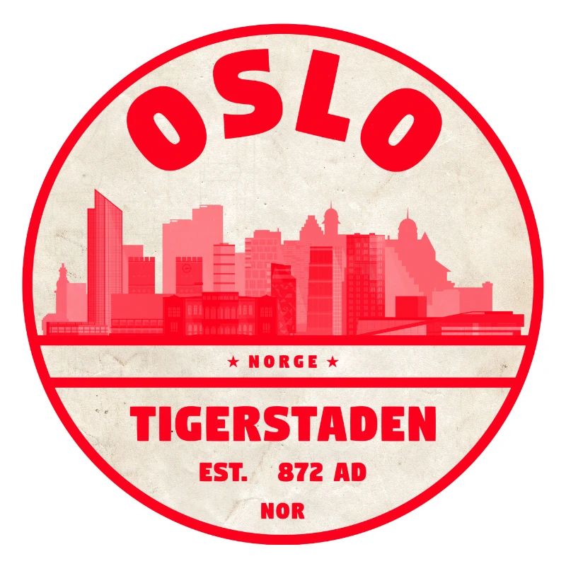 Oslo Tigerstaden Skyline Emblem