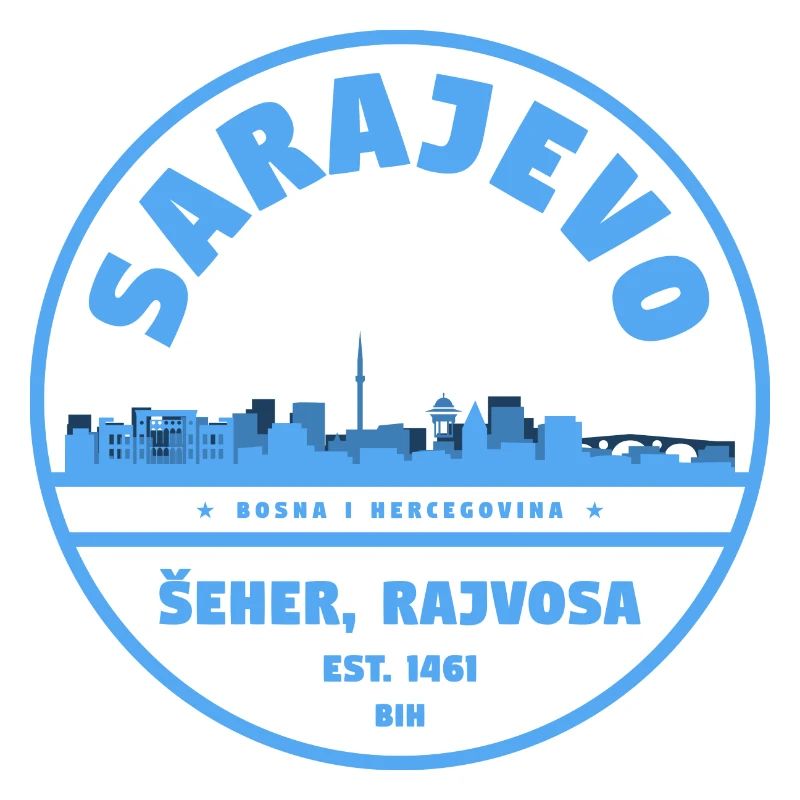 Saarjevo Stadt Skyline Abzeichen