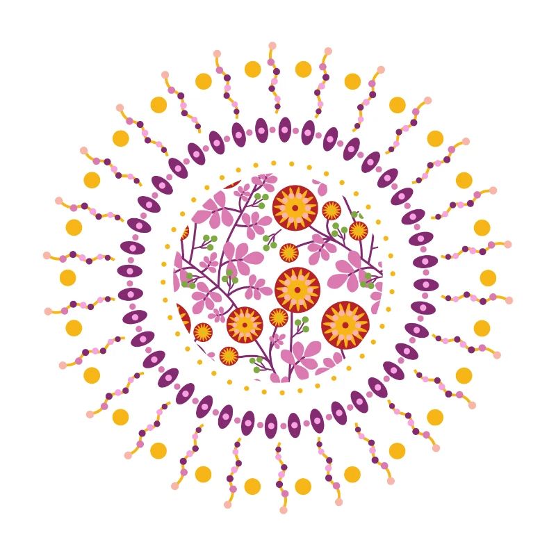 Sonnenmandala flower garden