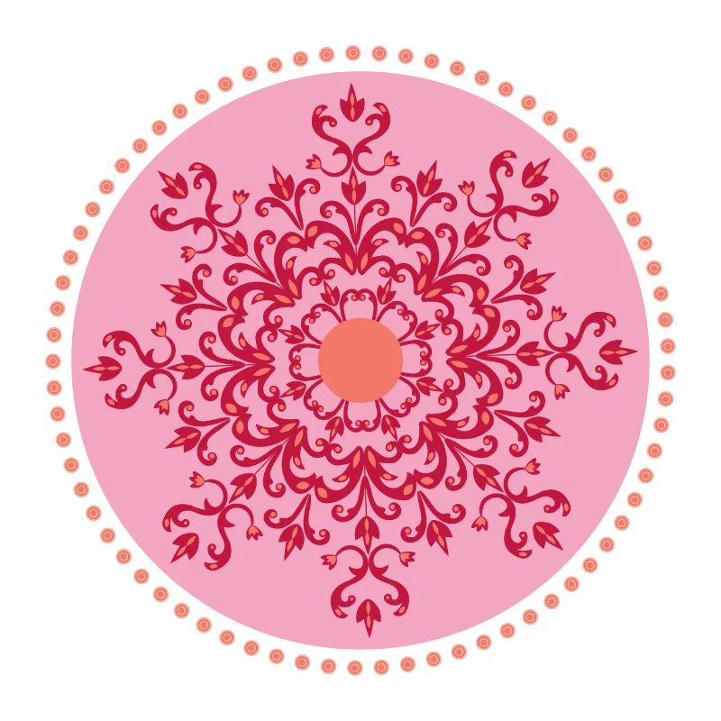 MandalaTribalArtPink
