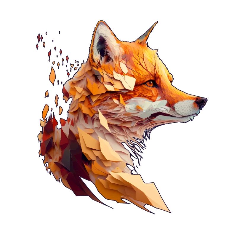 Polygon Fox Design, Pretty Fox