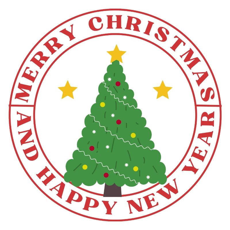 Festlicher runder Weihnachtsbaum