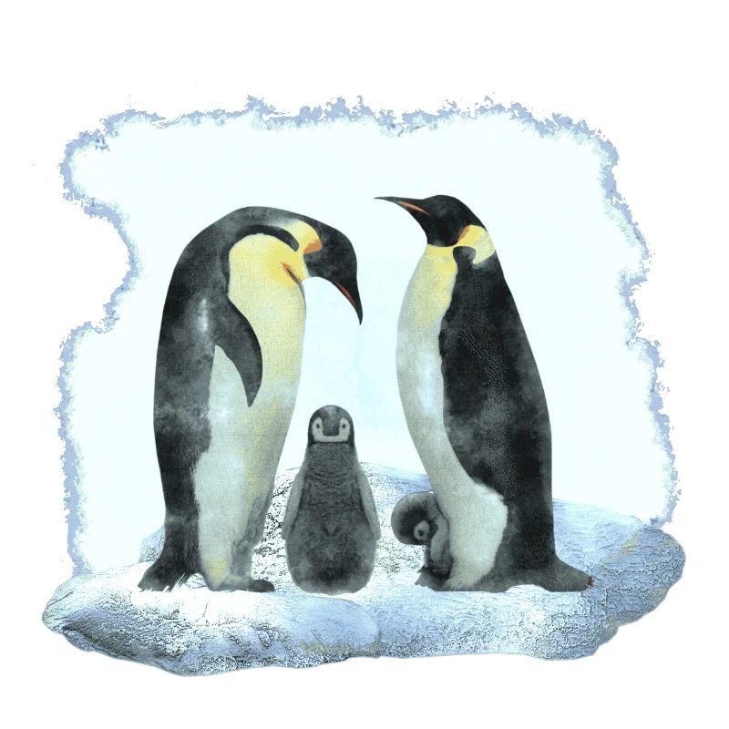 pinguinfamilie, süße vögel