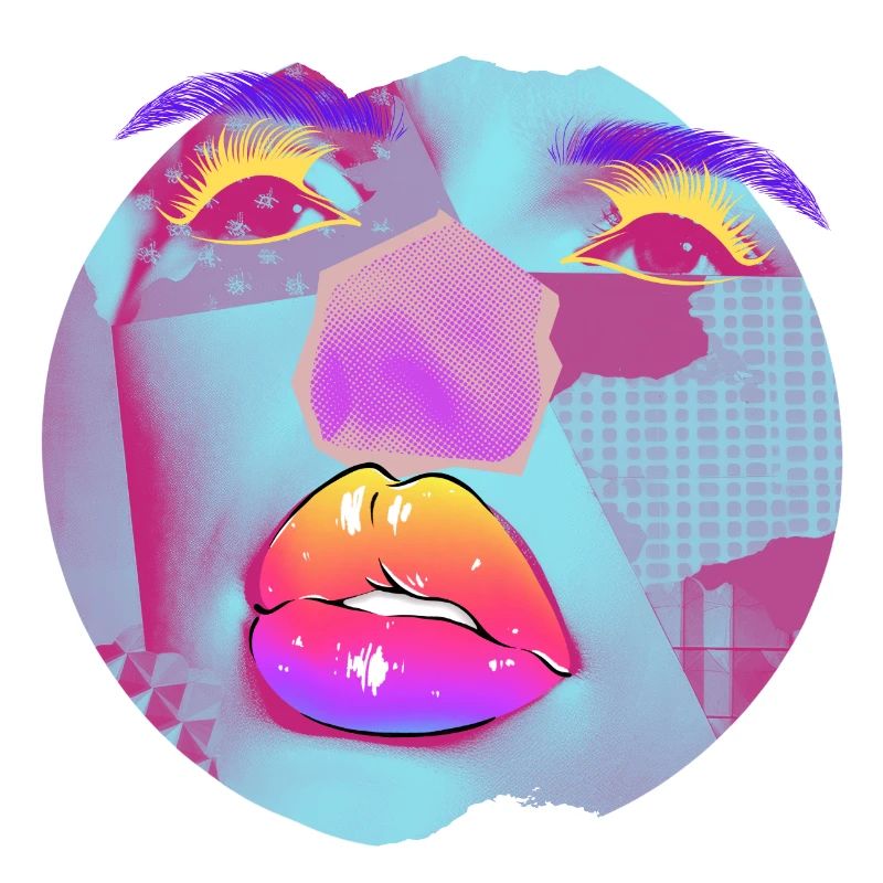 Pop Art bright collage