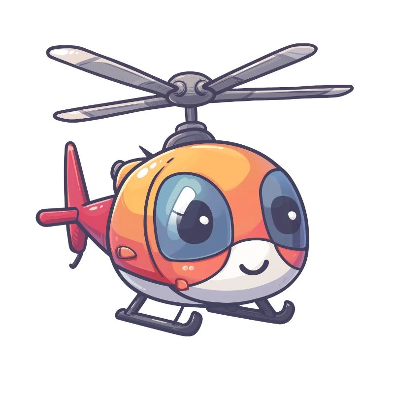 Lächelnder Hubschrauber