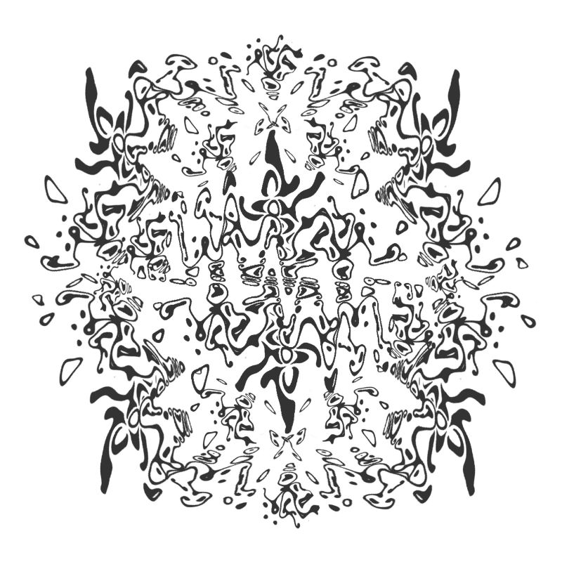 Abstract Black Mandala Pattern