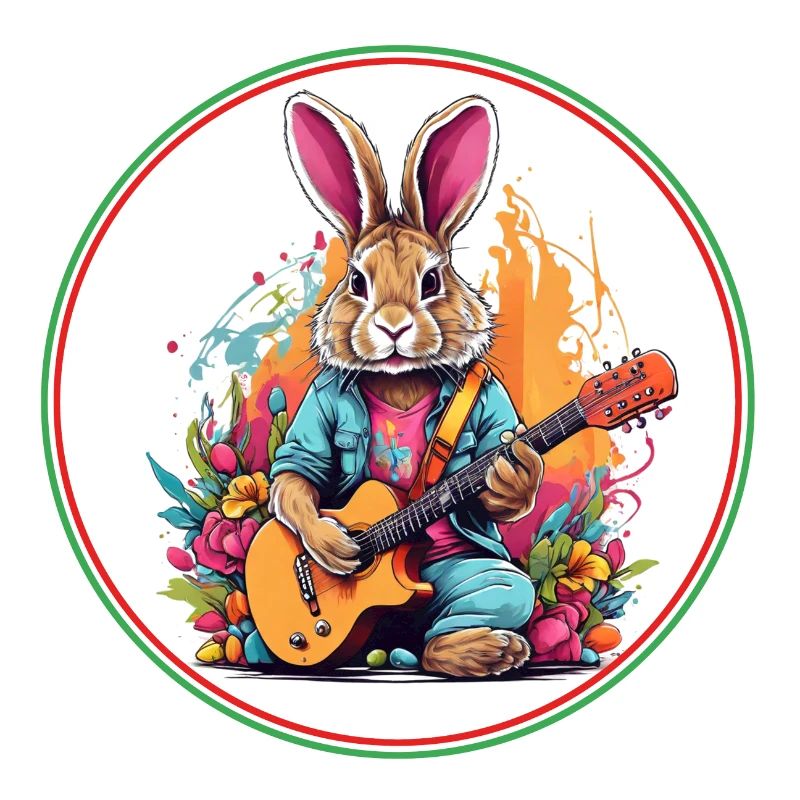 Osterhase mit Gitarre