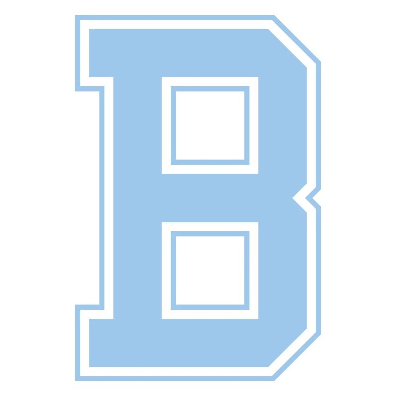 Monogramm Hellblau Varsity College Initiale B