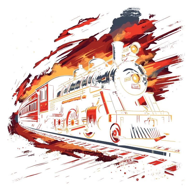 Eisenbahn Retro Stil