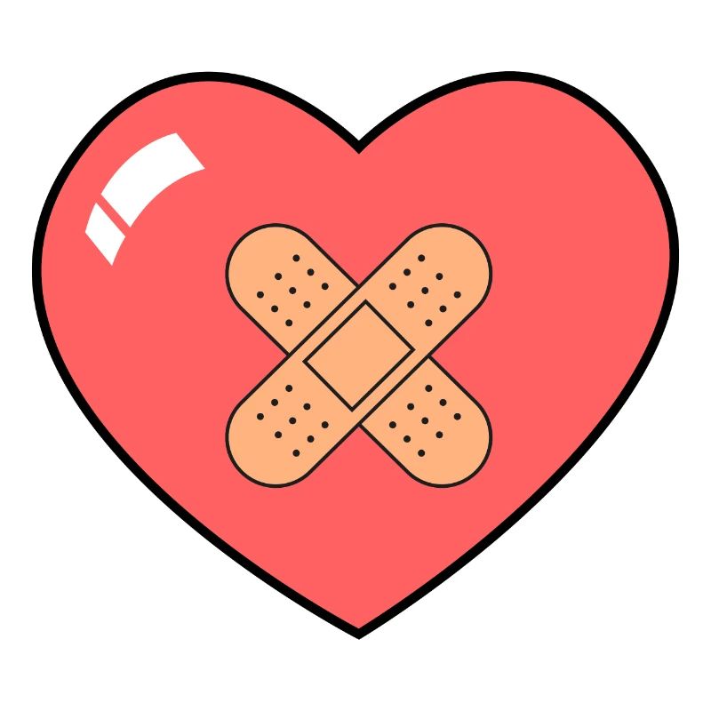 Herz mit Pflaster