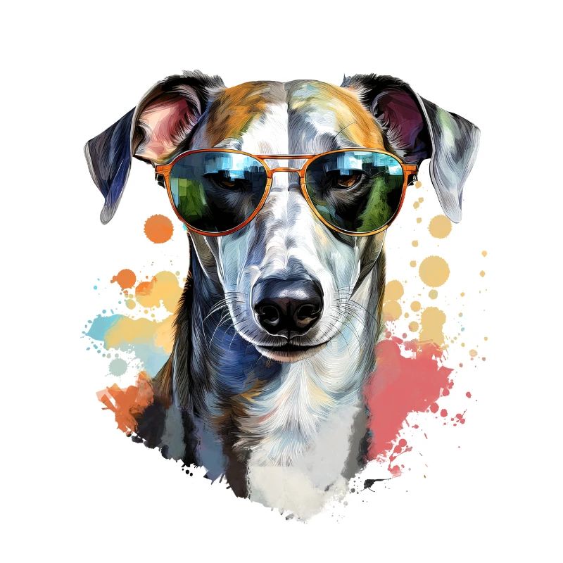 Greyhound mit Sonnenbrille