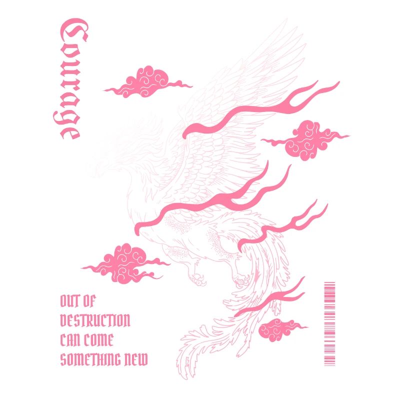 Courage – Phoenix Wiedergeburt Design