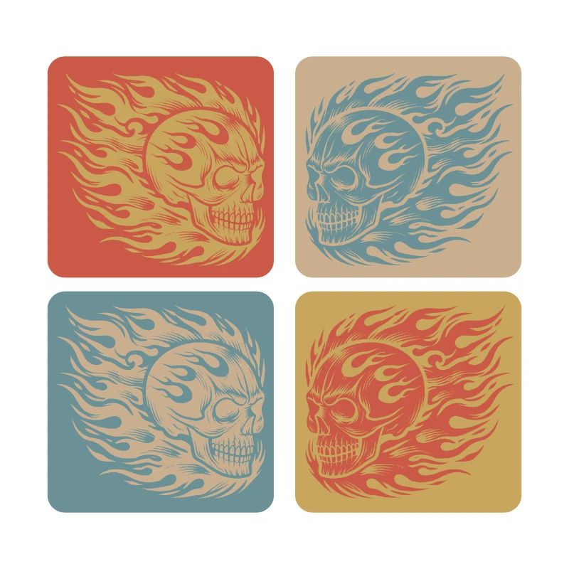 Flaming Skull – Biker & Rocker Style