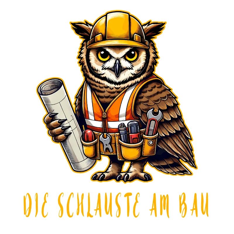 Die schlauste am Bau / Eulen Design