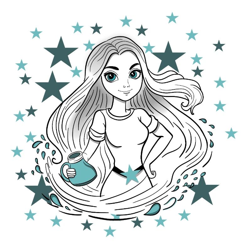 Sternzeichen Wassermann Frau Mädchen