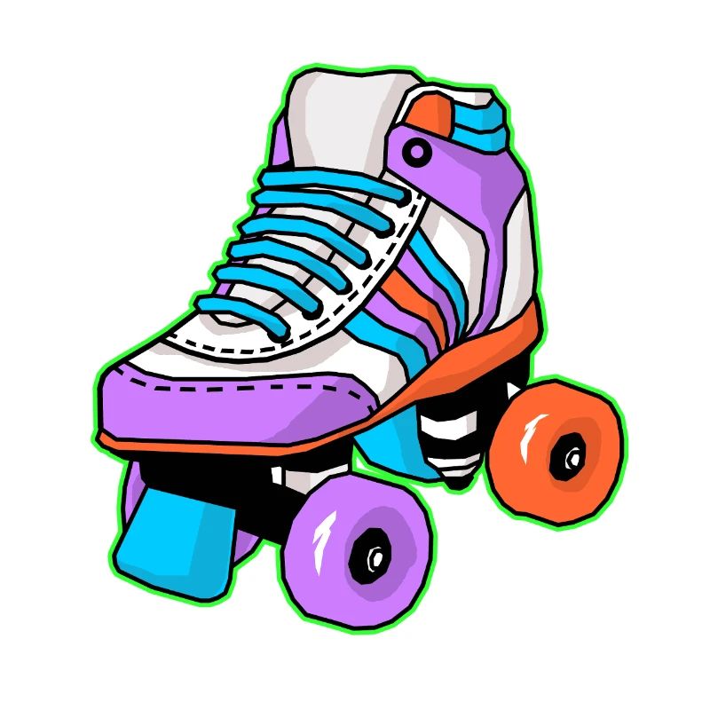 Rollschuh Schlittschuhläufer