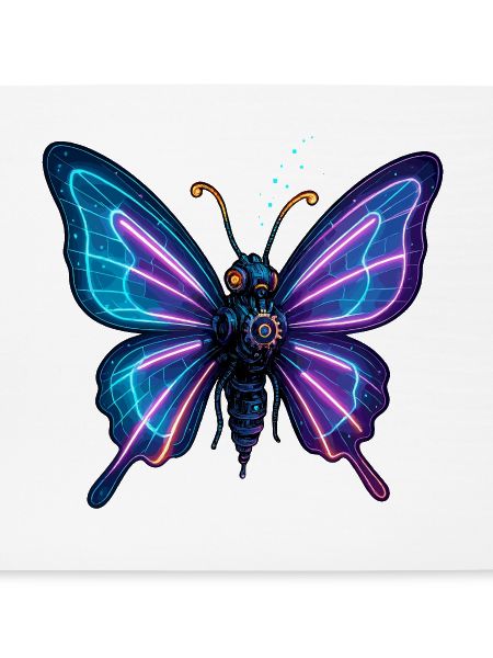 Neonflügel Metallschmetterling