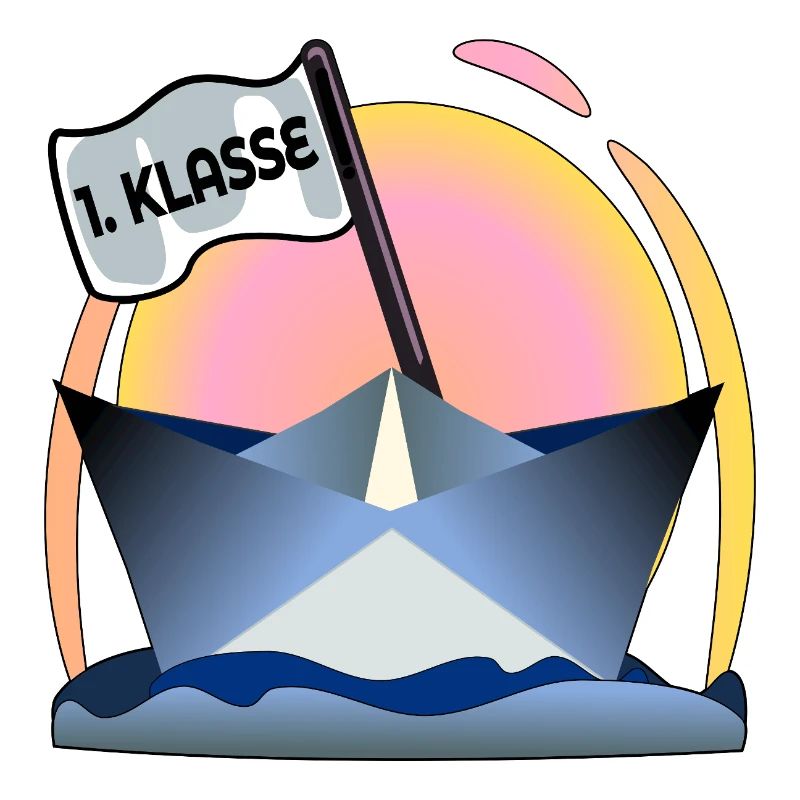 Einschulung Schulanfang Papierboot