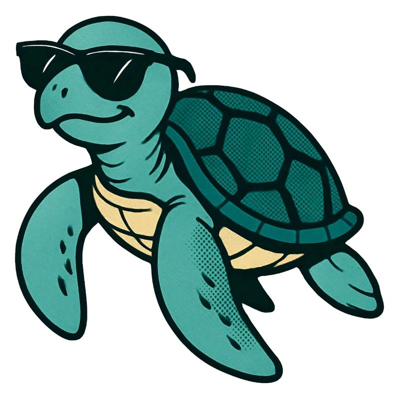 Coole Schildkröte mit Sonnenbrille