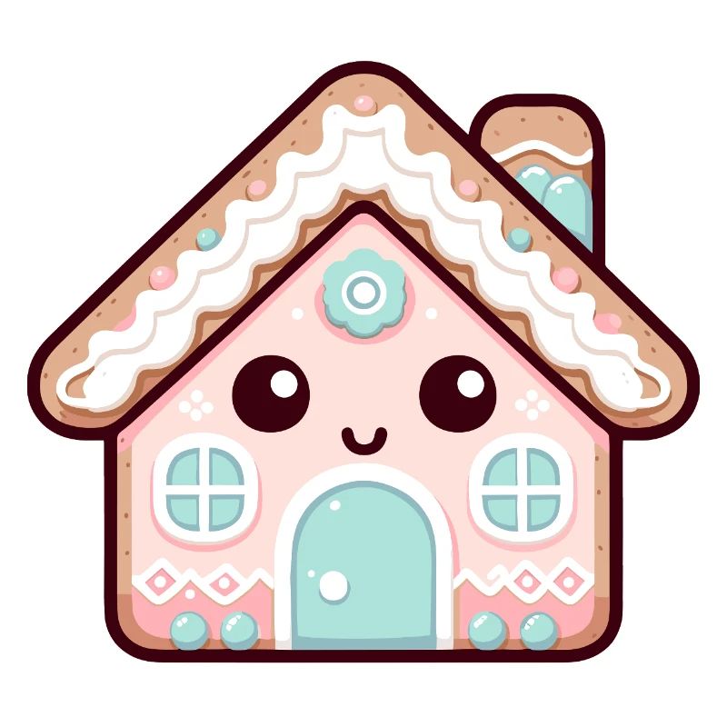 Kawaii Lebkuchenhaus Design