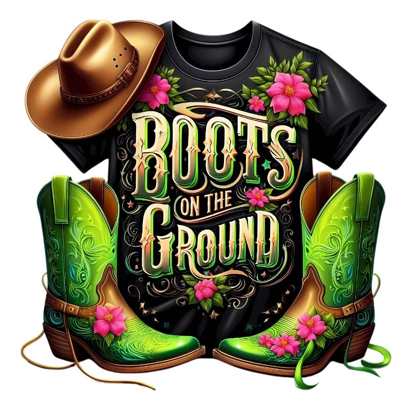 Florale Westernstiefel