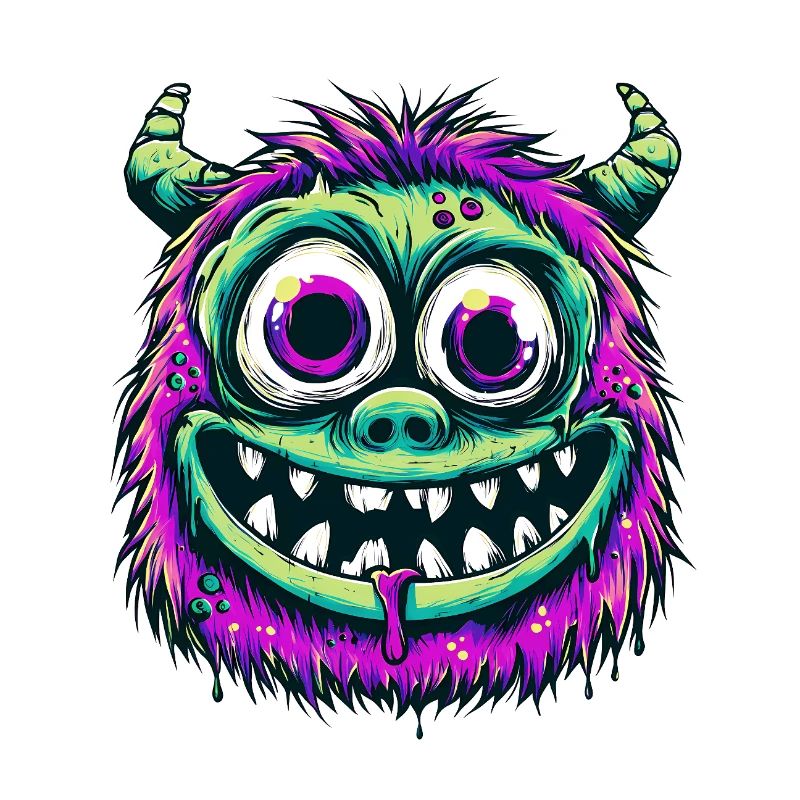 Buntes psychedelisches Monster