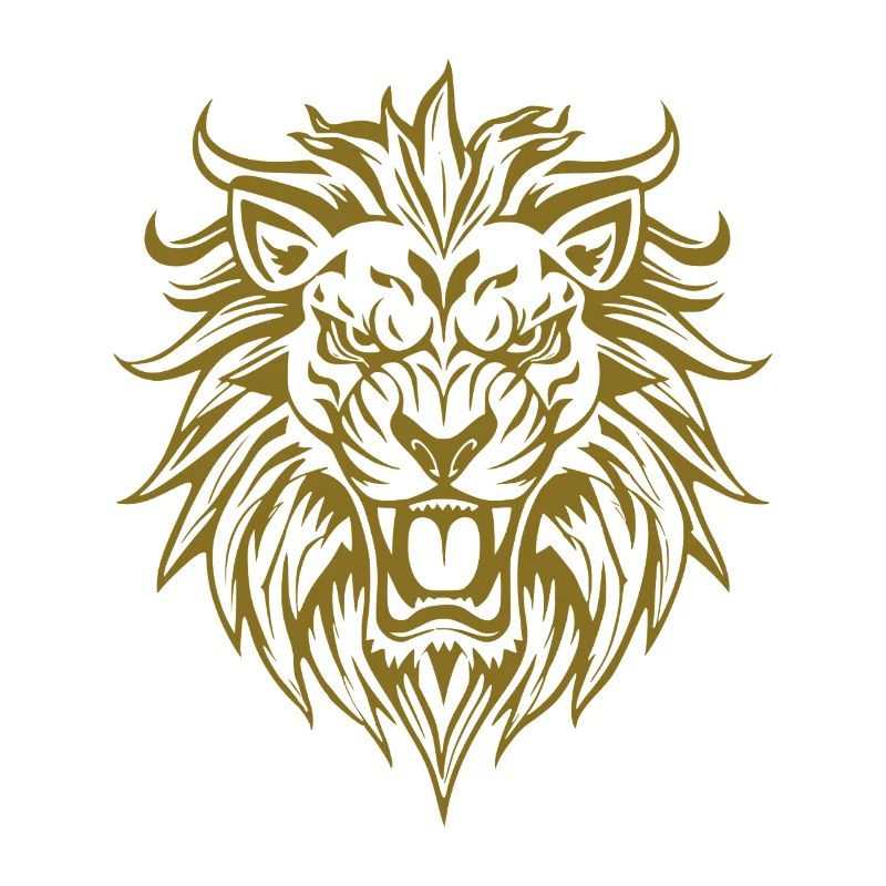 Majestätischer Löwenkopf Grafik