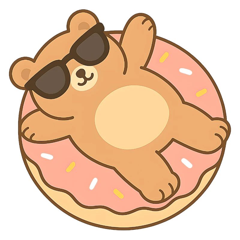 Bronszé Bär mit Sonnenbrille